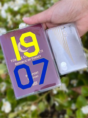 Nurdic 1907 Desenli Universal Şeffaf Pasaport Kılıfı Model Tüm Ülke Pasaportlarına Uygun