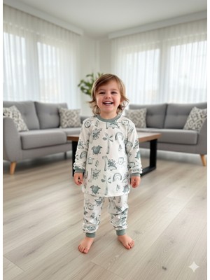 Şimo Butik Kız-Erkek Bebek- Çocuk Pijama Takımı %100 Pamuk Uzun Kollu Yuvarlak Yaka Mevsimlik