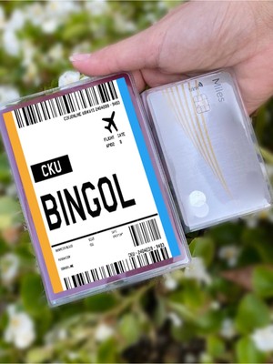 Nurdic Uçak Bileti Bingöl Desenli Universal Şeffaf Pasaport Kılıfı Model Tüm Ülke Pasaportlarına Uygun