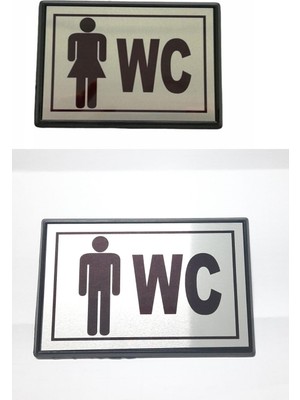 MCM Group Büyük Boy Bay-Bayan Wc Yönlendirme Tabelası 13 x 8 cm