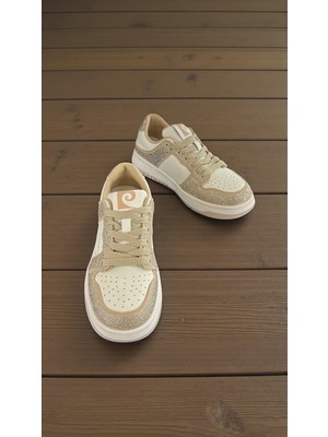 Pierre Cardin 11505 Beyaz Bej Tam Ortopedik Sneaker Günlük Kadın Spor Ayakkabı