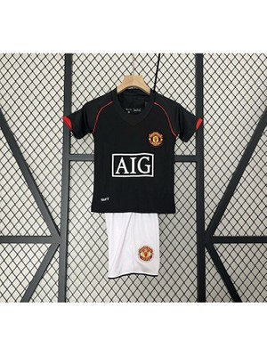 M.unitedd Moskova 2008 Sezonu Cristiano Ronaldo Çocuk Forması 4'lü Set (Black)