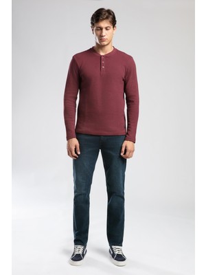 Lee Cooper Jagger Normal Bel Dar Kesim Düz Paça Lisa Dark Aqua Green Erkek Jean Pantolon