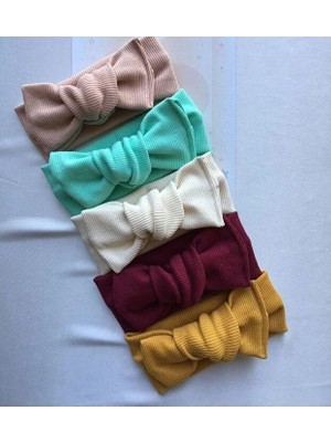Nis Butik 5li Kombin El Yapımı Kız Bebek Bandana