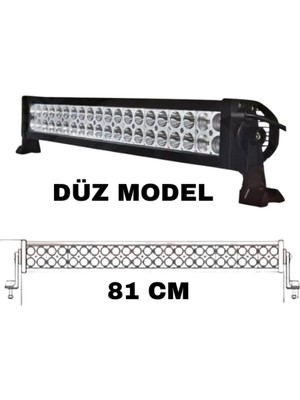 81CM 180W Çift Sıra 60 LED Off Road Bar 12V-24V 4x4 Projektör Işık Araç Tavan Ledi