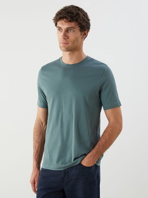 LC Waikiki Yeni Sezon Bisiklet Yaka Penye Erkek TIŞÖRT_8684684804752