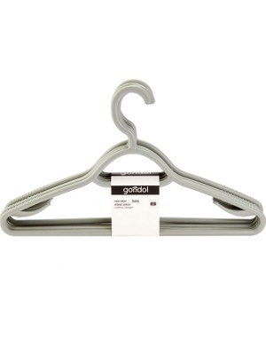 Matmel 6'lı Plastik Elbise Askısı - Gri - 38 cm