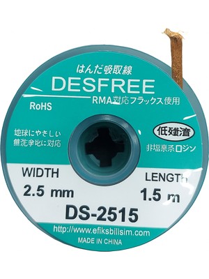 Desfree DS-2515 Lehim Çekme Teli 2.5 mm 1.5m