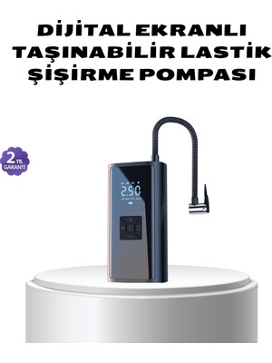 365Dükkan Kablosuz Dijital Lastik Şişirme Pompası LED Işıklı 80W