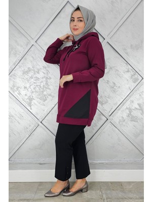 Pys Giyim Kadın Kombinli Kapüşonlu Tesettür Tunik