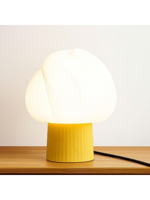 LayerForge Spiral Tasarımlı Modern Masa Lambası – E27 Uyumlu Dekoratif Gece Lambası | Kablolu Enerji Tasarruflu LED Aydınlatma