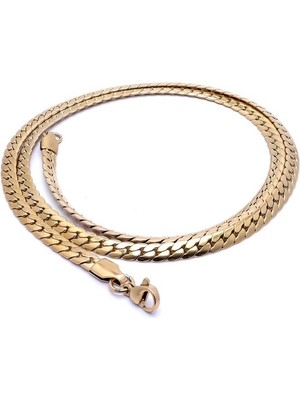 Figuen Yassı Yılan Sırtı Çelik Kolye 1.2mm x 4mm 959CEK039