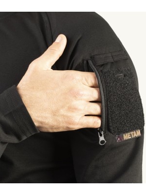 Metam Outdoor Taktik Uzun Kol T-Shirt Siyah