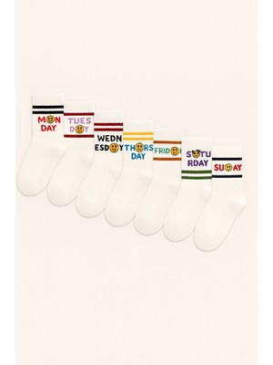 Katia & Bony Çocuk 7'li Haftanın Günleri Baskılı Soket Çorap