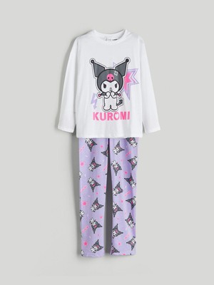 LC Waikiki Yeni Sezon Bisiklet Yaka Kuromi Baskılı Kız Çocuk Pijama TAKIMI_8684688345879