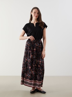 LC Waikiki Yeni Sezon Beli Lastikli Desenli Kadın ETEK_8684685079043