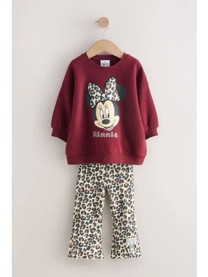 Miniğimin Cicileri Mnn Leopar Taytlı Kız Çocuk 2 li takım - Bordo