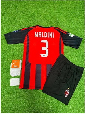 Special Arena M.i.l.a.n 2007 Sezonu Paolo Maldini Nostalji Çocuk Forması 4'lü Set