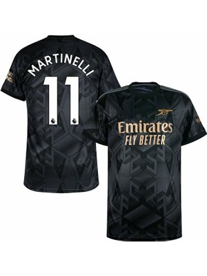 Special Arena A.r.s.e.n.a.l 2022/23 Sezon Gabriel Martinelli Deplasman Forması (Black)