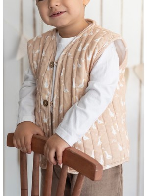Kiraz Official Ördek Desenli Peluş Bebek Yeleği