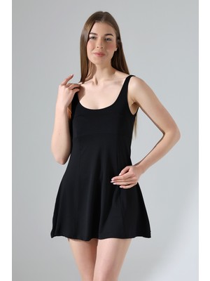 Büyük Beden Elbise Mayo Kaplı ve Içi Taytlı Model