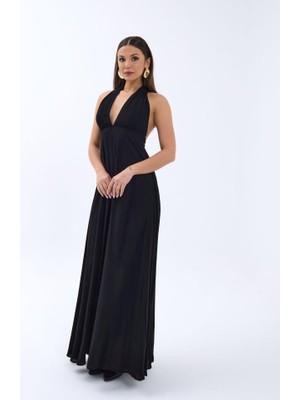 Hariqa 6996 Elbise-Siyah