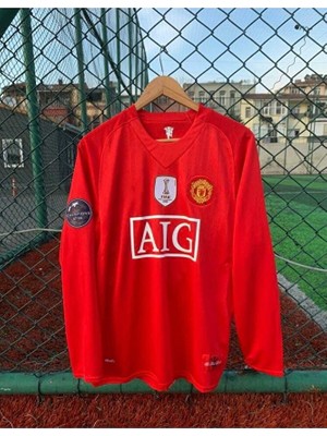 Special Arena Manchester /united 2008 Moskova Şampiyonlar Ligi Finali Cristiano Ronaldo Nostalji Forması (Red)