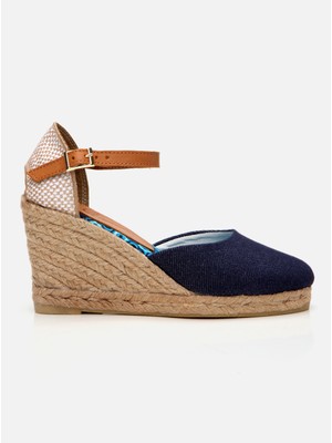 Su Espadril Kate Lacivert Kadın Dolgu Topuklu Espadril