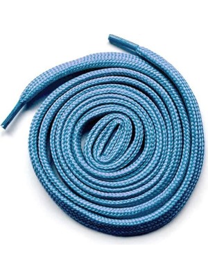 Hapshoe Mavi 1 cm Kalınlığında 1 Çift Yassı Spor Ayakkabı Bağcığı