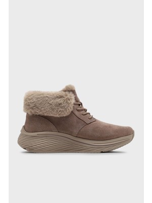 Skechers Max Cushioning Elite 2.0 Boot Snow Daze Logolu Bağcıklı Peluş Detaylı Bot Bayan Bot 144368 Dktp