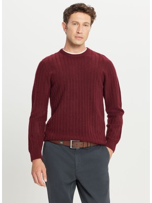 Altınyıldız Classics Bisiklet Yaka Standart Bordo Erkek Kazak ACE049261479_BRD