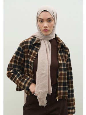 Fresh Kaşmir Dokulu Şal Bej