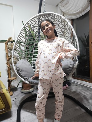 Şimo Butik Kız-Erkek Bebek- Çocuk Pijama Takımı %100 Pamuk Uzun Kollu Yuvarlak Yaka Mevsimlik