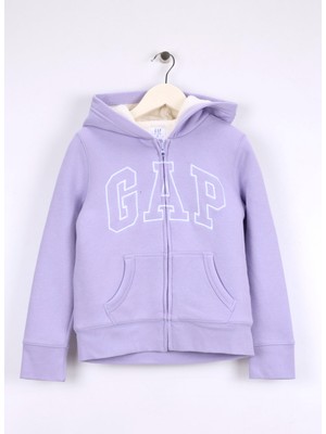 Gap Baskılı Kız Çocuk Mor Sweatshırt 790006001