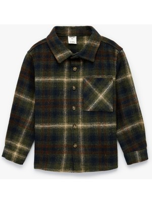 Koton Uzun Kollu Cep Detaylı Ekoseli Oduncu Gömlek