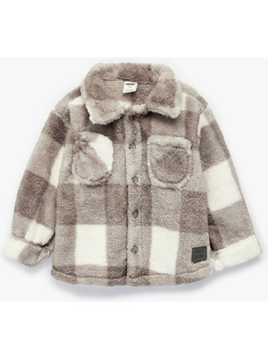 Koton Uzun Kollu Cepli Düğme Detaylı Ekoseli Ceket