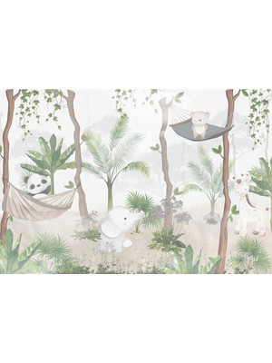 Dreamwall Sisli Orman Duvar Kağıdı Suluboya Görünümünde Duvar Resmi Çocuk Odası Duvar Posteri