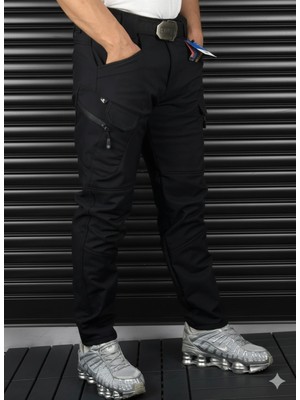ADV Store Unısex Softshell Su Dayanıklı ve Rüzgar Geçirmez Içi Polarlı Kışlık Taktik Pantolon