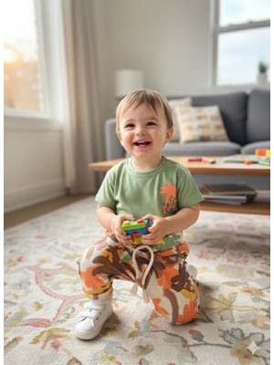 Şimo Butik Çocuk Unisex Kız Erkek Şortlu (Kapri) Takım Kreş %100 Pamuk Rahat Tarz Tasarım Premium