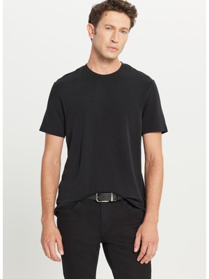 Altınyıldız Classics Bisiklet Yaka Siyah Erkek T-Shirt ACE091261559_SYH