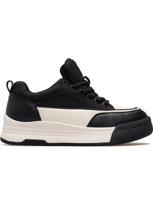 Guja 25K301 Kadın Hakiki Deri Parçalı Bağcıklı Sneaker Ayakkabı
