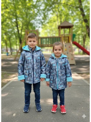 Şimo Butik Kız Erkek Çocuk Unisex Mont Kışlık Spor Içi Mifyonlu Kapüşonlu &kaban & Parka