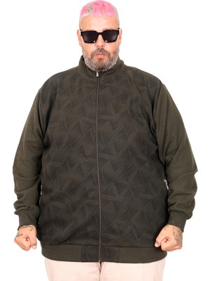 Mode Xl Büyük Beden Erkek Hırka Dik Yaka U25820