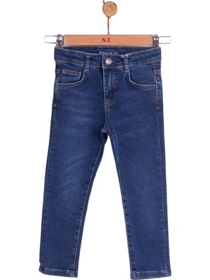 Nk Kids Erkek Çocuk Slim Fit Likralı Kot Pantolon 63706 Kot Mavi