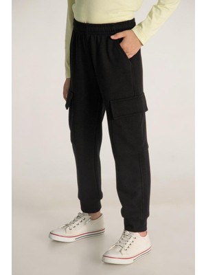 Mojo Bebek Mojo Unisex 9-14 Yaş Kargo Cep Detaylı Eşofman Altı 4038 Siyah