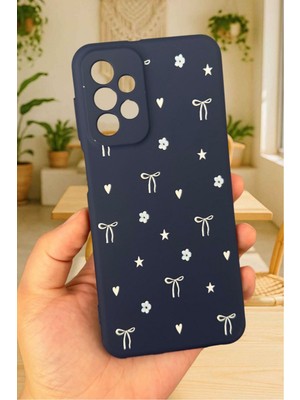 Vip Case Samsung Galaxy A53 Uyumlu Mini Fiyonk Desenli Silikon Darbe Emici Klasik Korumalı Rubber Kılıf
