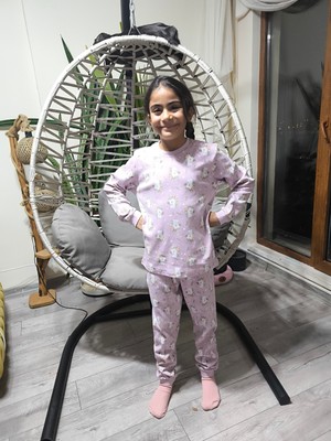 Şimo Butik Kız-Erkek Bebek- Çocuk Pijama Takımı %100 Pamuk Uzun Kollu Yuvarlak Yaka Mevsimlik