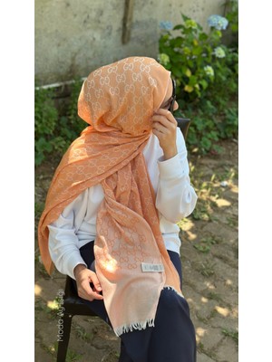 Webinay Home Ince Kumaş G Desen Yün Ipek Şal Çift Taraflı 4 Mevsim Silk Scrafs