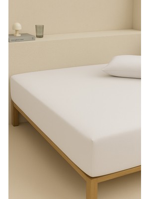 Nart Home Tek Kişilik Pamuklu Lastikli Çarşaf Beyaz 100X200