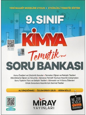 Miray Yayınları Miray 9. Sınıf Kimya Tematik Soru Bankası